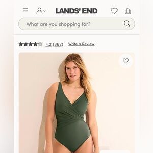 Lands' End Olive Green Women's One Piece
